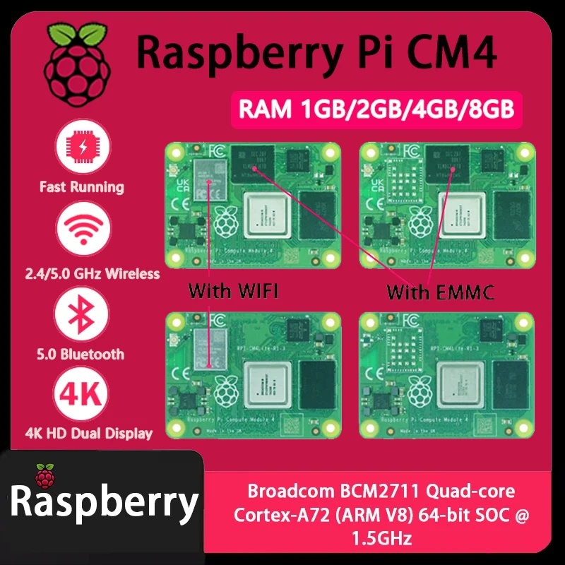 Raspberry Pi CM4 1GB/2GB/4GB/8 - Compute Module 4 32Gb Wifi avaliação e preço
